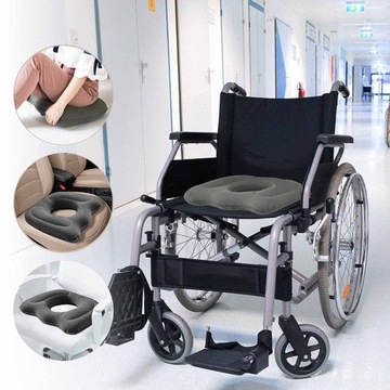 Круглая подушка сиденья для послеродового геморроя с отверстием для сброса давления