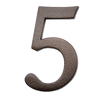 НОМЕР ДОМА, НОМЕРА ДОМА, АНТИЧНЫЕ КОРИЧНЕВЫЕ БУКВЫ 5