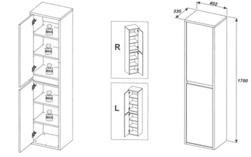 Высокий столб 2D - 80 см HAMPTON CONCRETE 80-01
