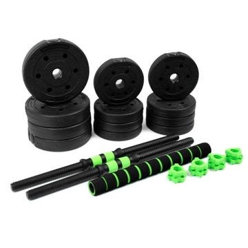 РЕГУЛИРУЕМЫЕ гантели, штанга SET BR020, 20 кг.
