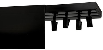 ЧЕРНЫЙ ДВОЙНОЙ потолочный карниз с чехлом Потолочный карниз с чехлом 9СМ