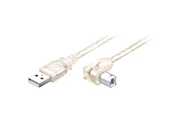 Высокоскоростной кабель USB 2.0 90°, прозрачный, 0,5 м