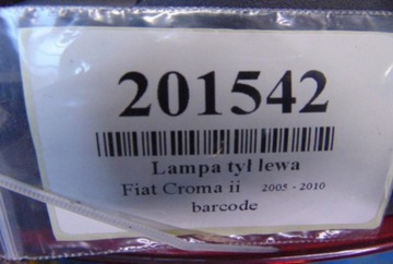 FIAT CROMA 1.9 JTD SVĚTLO ZADNÍ LEVÝ 27490102
