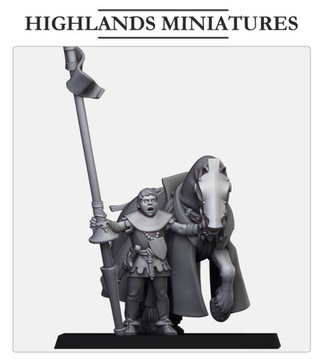 Squire holding a horse - Highlands Miniatures