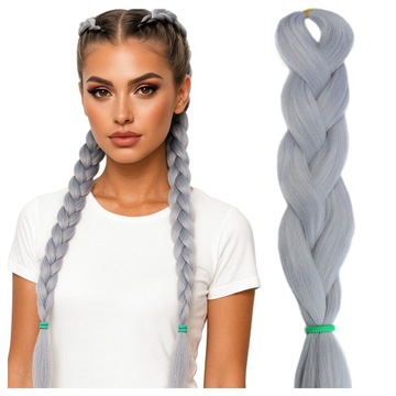 Włosy SYNTETYCZNE do warkoczyków KOLOROWE warkoczyki DOCZEPIANE WŁOSY pasma