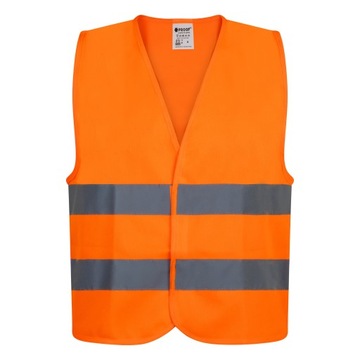 KAMIZELKA ODBLASKOWA POMARAŃCZOWA OSTRZEGAWCZA L