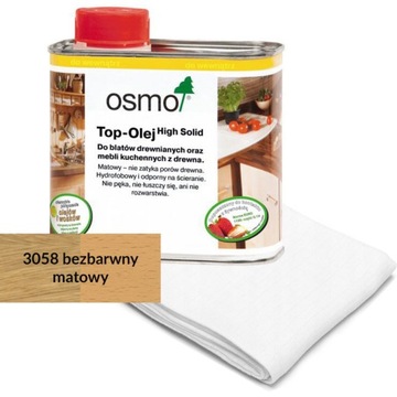 OSMO 3058 TOP OLEJ bezbarwny matowy z pieluchą