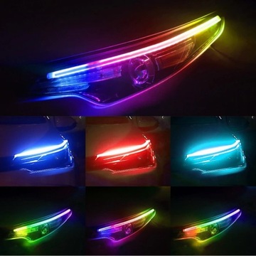 ŚWIATŁA DRL FLEX LED dzienne płynący kierunek +RGB