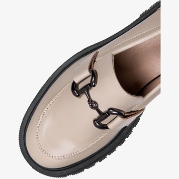 MOKASYNY PÓŁBUTY DAMSKIE WSUWANE MODNA SPRZĄCZKA STABILNA PLATFORMA r 40