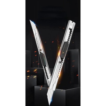 NÓŻ DO PAPIERU METALOWY NOŻYK 9 MM OSTRZE ŁAMANE