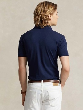 RALPH LAUREN męska koszulka polo granat SLIM r.M