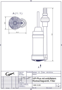 Водяной насос 1,1 бар, 20 л. Фильтр Обратный клапан Вентиляция