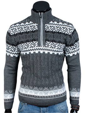 СВИТЕР Норвежского узора N67 Grafit__L_PRODUKT_PL