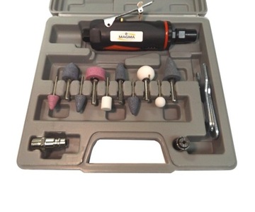 Мини-пневматическая шлифовальная машина AT7032BK хвостовик + 8 шт твердосплавные фрезы по металлу.