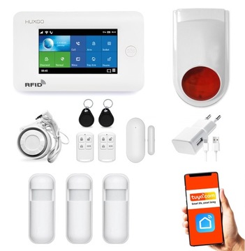 Bezprzewodowy alarm GSM + WiFi 2x syrena ZESTAW