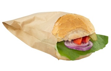 Allbag Бумажный пакет 12х21 см СЛОЖЕННЫЙ КОРИЧНЕВЫЙ 100 шт.