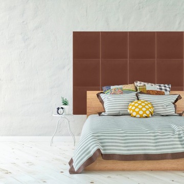 Мягкие стеновые панели 50х50 КВАДРАТ ГРЯЗНО-РОЗОВЫЕ Мягкий толстый бархат