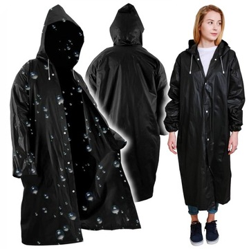 PŁASZCZ PRZECIWDESZCZOWY UNIWERSALNY PELERYNA PRZECIWDESZCZOWA Z KAPTUREM