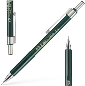 FABER-CASTELL Ołówek automatyczny z gumką na rysiki TK-Fine 9715 0,5 mm