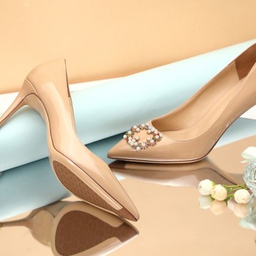 ПРЯЖКИ ДЛЯ СВАДЕБНОЙ ТУФЛИ ЖЕМЧУГ СЪЕМНЫЕ КАМНИ УКРАШЕНИЯ