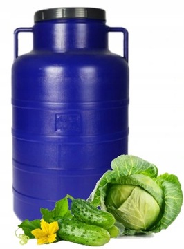 BECZKA PLASTIKOWA 60 L DO KISZENIA OGÓRKÓW KAPUSTY