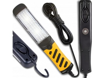 SOLIDNA LATARKA WARSZTATOWA LAMPA LED LAMPKA MAGNES HAK DŁUGI KABEL 8 M