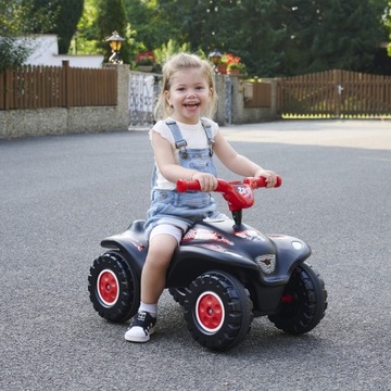 RIDE ON PUSHER PUSHER DURABLE BOBBY QUAD RACING PUSHER ЧЕРНЫЙ БОЛЬШОЙ