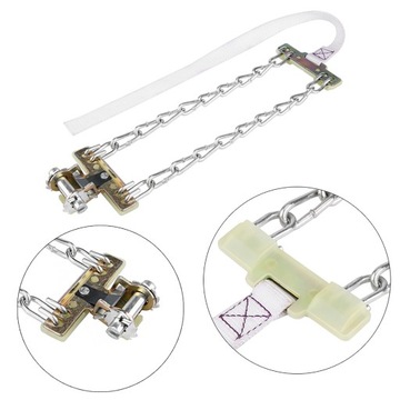 Стальная цепь с противоскользящими шинами диаметром 205–225 мм.