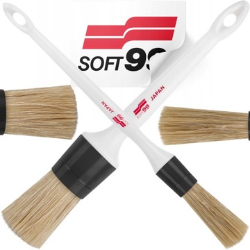 SOFT99 ZESTAW 2 PĘDZELKÓW INTERIOR BRUSH DO CZYSZCZENIA AUTA WEWNĄTRZ 16,30