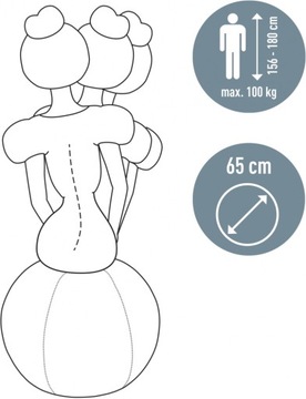 Piłka ergonomiczna do siedzenia i ćwiczeń Leitz Ergo Cosy 65cm niebieska