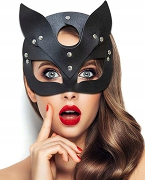 MASKA BDSM EROTYCZNA SKÓRZANA SEX KRÓLIK FETYSZ