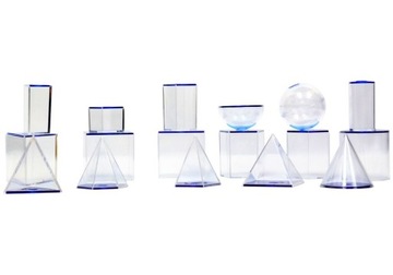 Bryły porównawcze transparentne - 6 cm - 17 brył