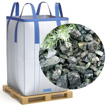 Kamienie Ozdobne Zielone do Ogrodu 500kg Big Bag