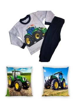 PIŻAMKA piżama 92 + poduszka poszewka TRAKTOR