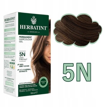 Herbatint Farba w żelu 5N Jasny Kasztan 150 ml