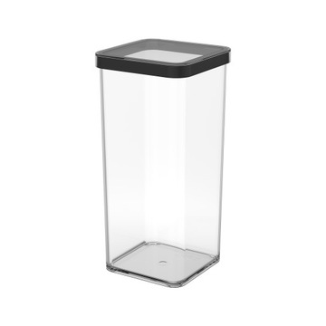 Pojemnik kwadratowy 1,5L czarny szczelny Rotho LOFT