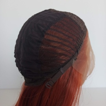 Красный вьющийся парик LACE FRONT + БЕСПЛАТНАЯ шапочка