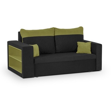 Sofa kanapa 2 os z funkcją spania PABLO1 czarna