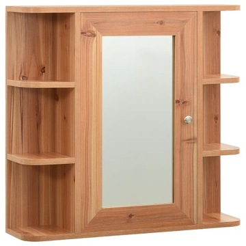 Szafka łazienkowa z lustrem, kolor dębowy, 66x17x6