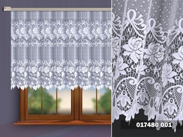 ЖАККАРДОВАЯ ШТОРА 17480/110 БЕЛАЯ НОВАЯ