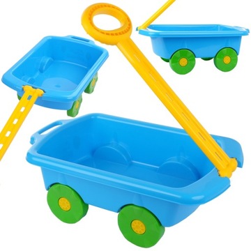 DUŻY WÓZEK PRZYCZEPKA do piasku NA ZABAWKI TACZKA