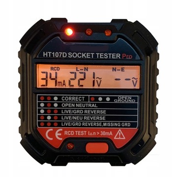 TESTER GNIAZD SIECIOWYCH DETEKTOR FUNKCJA RCD