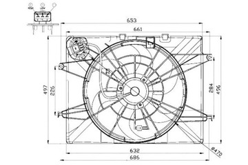 VENTILÁTOR CHLADIČŮ NRF 253803R170