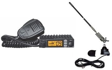 MAŁE RADIO CB ALBRECHT 6120 ASQ + ANTENA MONTAŻOWA SIRIO NEW DELTA + UCHWYT