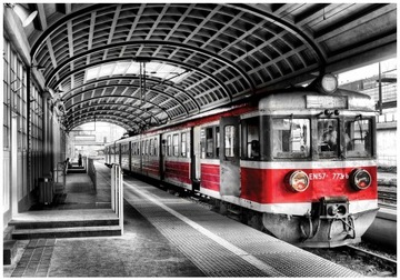 Fototapeta 3D stacja tunel pociąg tapeta 152 x 104