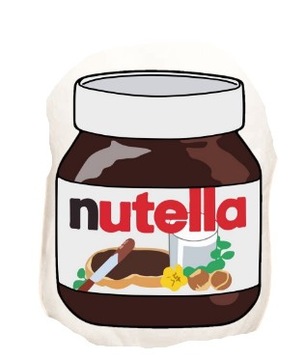 NUTELLA PODUSZKA KSZTAŁTKA tył plusz minky