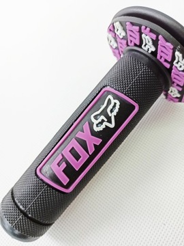 MANETKI CZARNE FIOLETOWE FOX GRIPY ENDURO CROSS