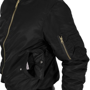 Бомбардировщик зимней куртки мужской пилот Texar Ma-1 Flyers Flek Black 3xl