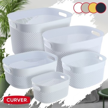 КОРЗИНА-КОНТЕЙНЕР CURVER 30Л ОРГАНАЙЗЕР БЕЛЫЙ ECO