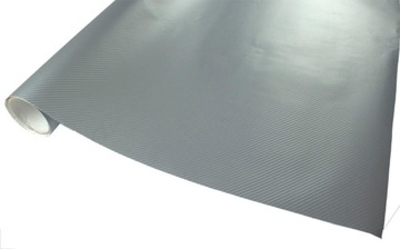 FOLIA CARBON 3D srebrna 127x50cm do oklejania
